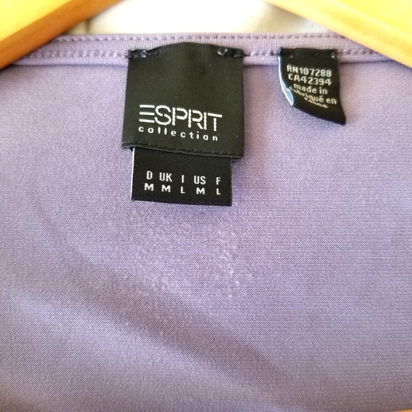 ESPRIT Lilac Sleeveless V-Neck Stretchy Wrap Dress Size M - Picture 5 of 11